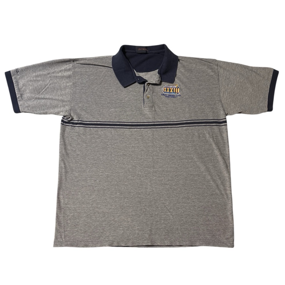Vintage Super Bowl 33 Men's Grey Polo